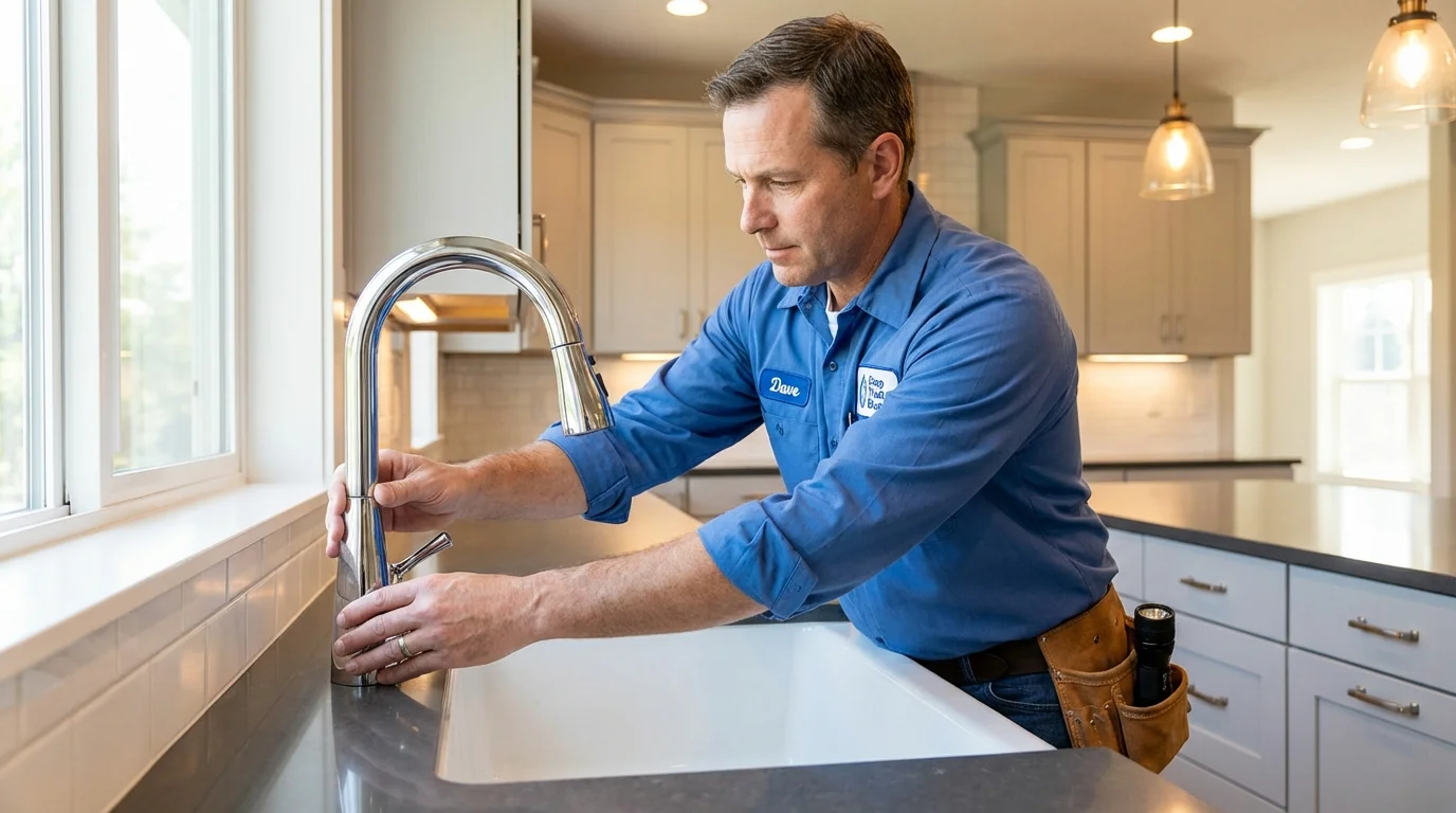 Kitchen faucet installation by Johns Plumbing LLC in Breckenridge